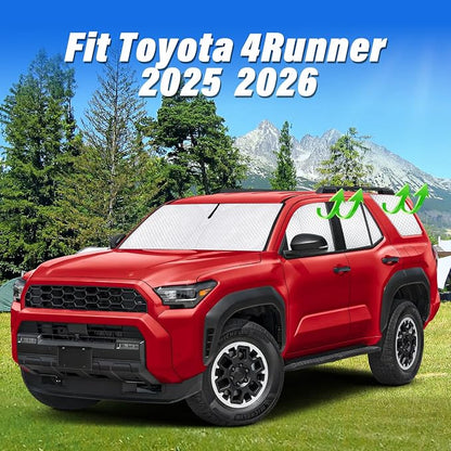 KMF Thicken Sun Shade Custom Fit for Toyota 4Runner 2025 2026 Accessories,4Runner Sunshade for Windshield Side Rear Car Window Covers UV Block and Blackout Protect Privacy for Camping Outdoor 8pcs - Image 4