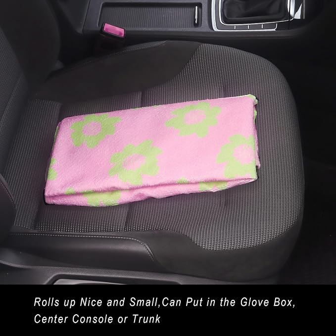Car Seat Cover Protector Front Seats,for Gym Workout,Running,Swimming,Beach and Hiking,Waterproof Sweat Towel Bucket Seat Covers for Cars SUV Trucks (Flower and Pink, 1Pcs) - Image 7