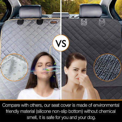 Car Seat Cover Waterproof Back Seat Cover for Kids and Dogs Without Smell Heavy Duty and Nonslip Rear Seat Protector Non Stick Fur Bench Seat Cover for SUV Van Easy to Install Machine Washable - Image 2