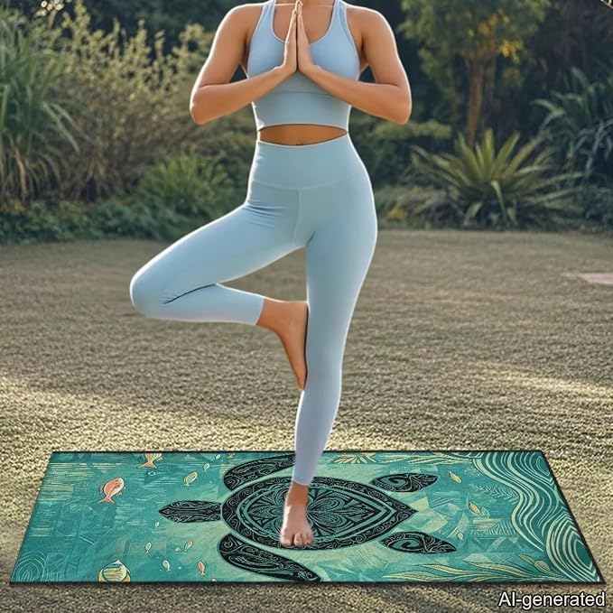 Sea Turtle Print Car Seat Cover Towels Front Seats Boho Style Front Seat Covers for Trucks, SUVs, Sedans Absorbent Microfiber Towels for Gym Workout, Running, Swimming, etc - Image 8
