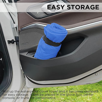 Waterproof Car Seat Cover Towel | Sweat-proof, Universal Fit for SUV & Truck, For Gym, Yoga, Pets, Workout, Beach, Microfiber Fabric, Machine Washable - Image 3