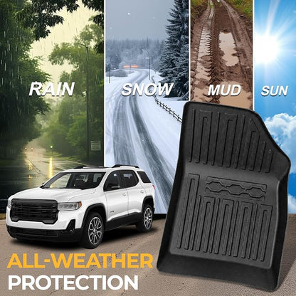 Floor Mats for 2017-2023 GMC Acadia 6-Seater Accessories | Full-Coverage Set with Integrated Cargo Liner & Backrest Protector, Odorless & Durable, All-Weather Protection, 3D Laser Fit - Image 9