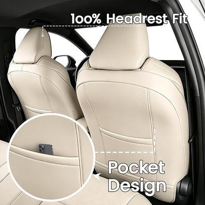 HKZ Customized Special seat Cover for Toyota Corolla (Beige, 2020-2022 Corolla XSE) - Image 3