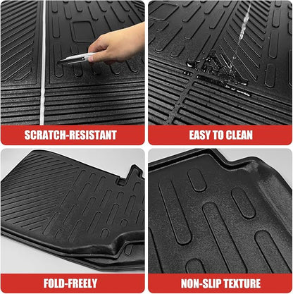 Cargo Mat with Seats Back Cover Fit for 2020-2024 Toyota Highlander W/O Rear Sub, Cargo Liner TPE Trunk Mat for Highlander 7 Seats Accessories(Not fit Grand Highlander, Not Fit SXE Model) - Image 6
