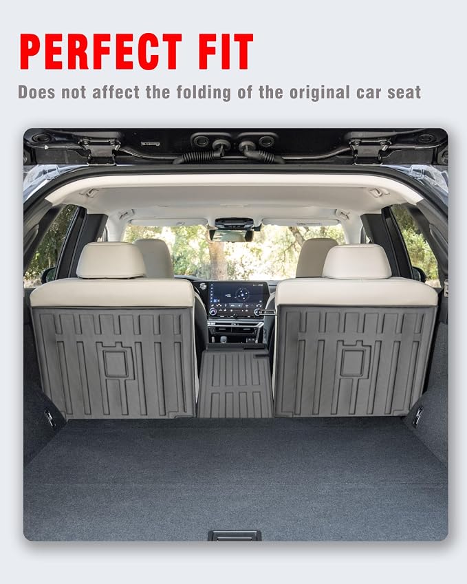 Rear Seat Back Cover Backrest Protector for Lexus RX350 RX350H RX450H+ RX500H Accessories 2023-2025 with Hook&Loop All Weather Split Dog Liner Pet Mat Cargo Trunk Liner 3 PCS - Image 3