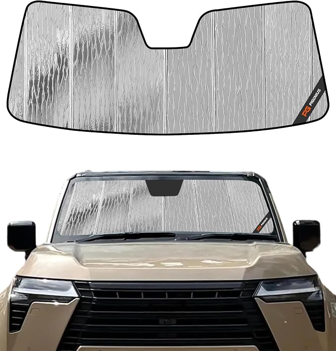 Pigenius Windshield Sun Shade for Lexus GX550 2024-2026, for Toyota Land Cruiser 2024-2026 Custom Fit Front Window Sunshade - AstraGuard by Pigenius