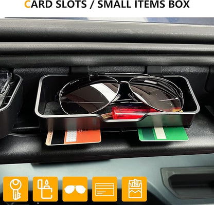 Sunglasses Holder for Ford Bronco 2/4 Door 2021-2026 Accessories | Sun Visor Organizer for Card, Glasses, Sunglass Storage, No Drill, Hanging Box for Bronco Off-road, Not for Bronco Sport SUV - Image 3
