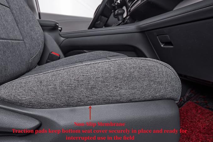 Sienna Seat Covers Custom Fit for 2021-2024 2025 Toyota Sienna Limited,Platinum,7-Seater,2nd Row Captain Seats W/Leg Rest,Full Coverage Polyester Seat Protector(Full Set,Gray) - Image 4