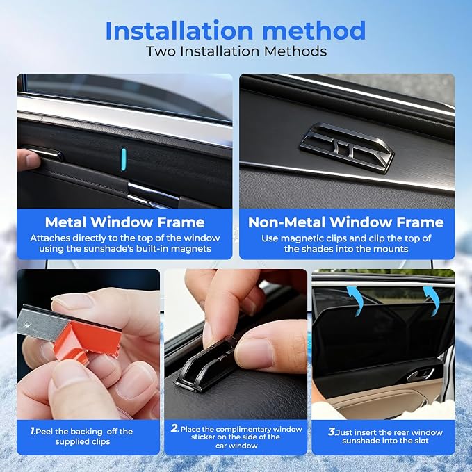 2PCS Rear Side Window Mesh Shades for 2017-2025 Mazda CX-5 | for 2017-2025 Mazda CX-5 Accessories, Sun & Heat Block Privacy Window Covers, UV Protection for Kids, Pets & Outdoor Travel - Image 8