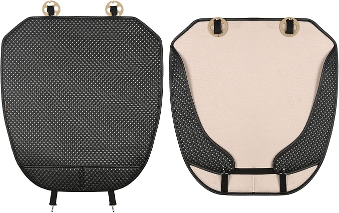 Auto Newer Breathable Universal Four Seasons Car Seat Covers, Luxury Car Seat Cushion,Protectors for Front Seat Bottoms,Compatible with 95% Vehicles(Black,1PCS) - Image 6