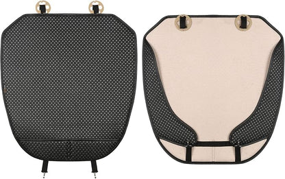 Auto Newer Breathable Universal Four Seasons Car Seat Covers, Luxury Car Seat Cushion,Protectors for Front Seat Bottoms,Compatible with 95% Vehicles(Black,1PCS) - Image 6