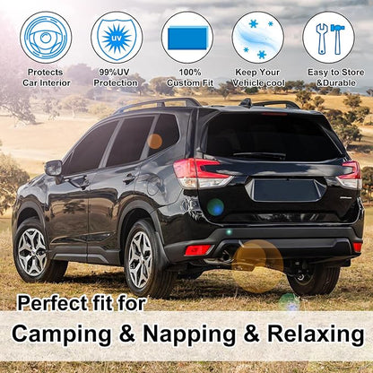 TINGLU Window Shades for Subaru Forester 2019-2024 Accessories Car Side Full Windows Rear Triangular Windshield Sun Shade Sun UV Rays & Privacy Protection for Camping,Napping,and Relaxing 8PCS - Image 6