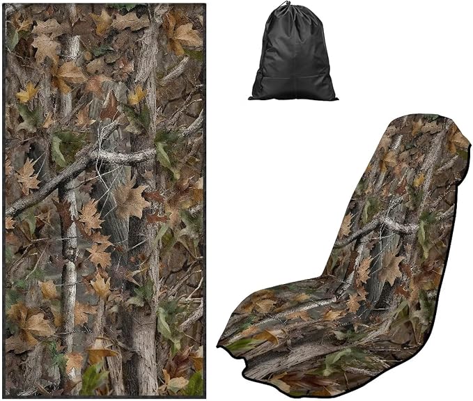 SEANATIVE Car Towel Seat Covers Auto Seat Towel Protector - Sweat Absorber for Family Road Trips Sports Swimming Hiking, Camo Hunting Print Automotive Seat Protector Car Interior Accessories - Image 5