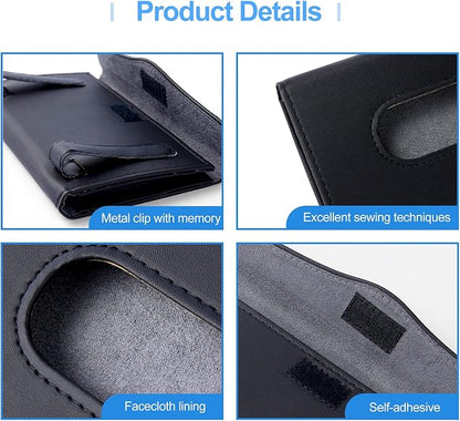 Car Tissue Holder, Upgraded Hanging Tissue Holder for Car (Black) | Premium PU Leather Car Napkin Holder, Car Tissue Box for Universal Auto, Easy to Use - Image 3