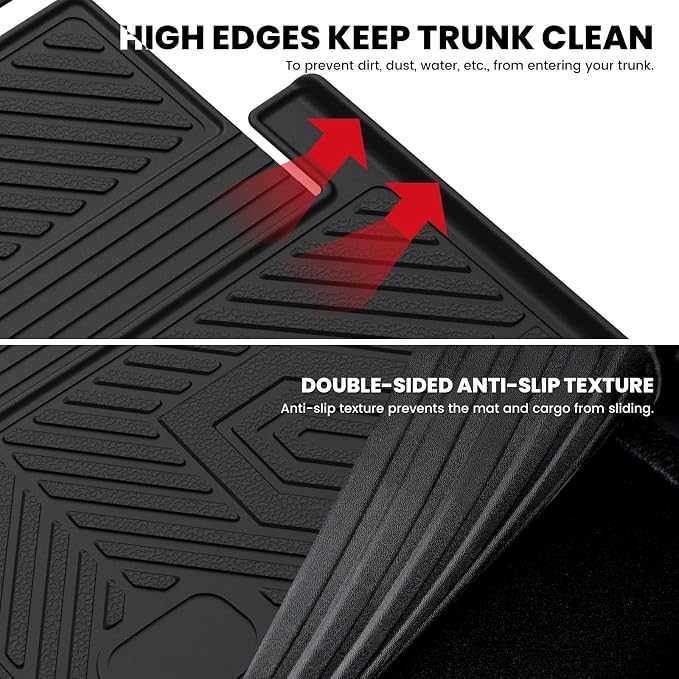 LASFIT Cargo Mats for Jeep Grand Cherokee L 2021-2025 2026 | Accessories, Trunk Seat Back Mats, Rear Backrest Protectors, All Weather, TPE, Custom Fit, Black - Image 4