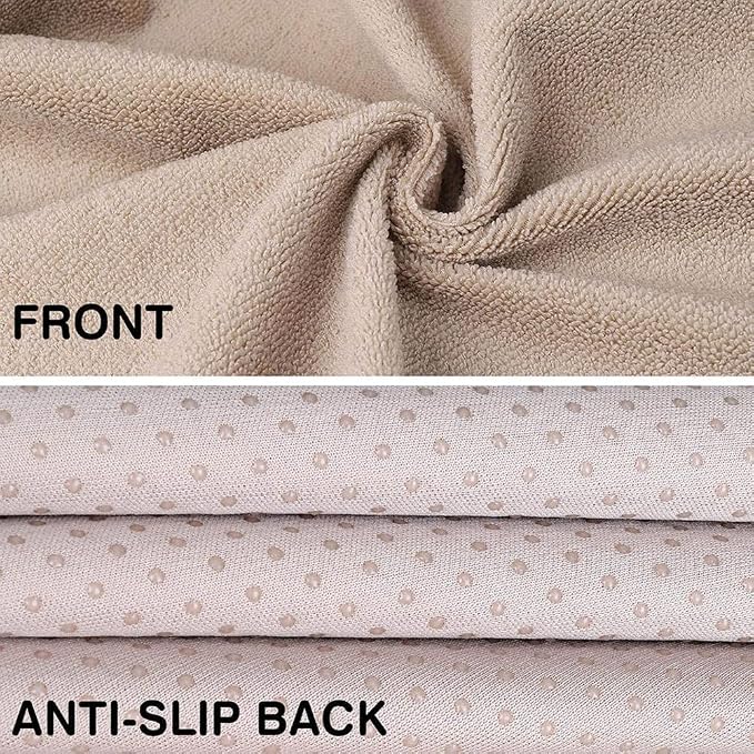 Waterproof Sweat Towel Car Seat Cover Sweat Carseat Protector,Perfect for Universal Anti-Slip Car Truck SUV Seat, Great for Post Gym Workout, Running, Swimming, Beach and Hiking (2pcs Beige) - Image 7