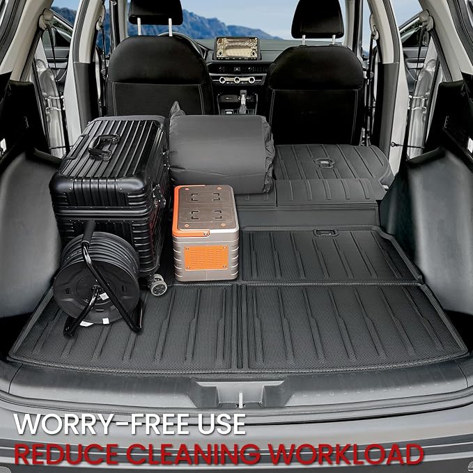 Cargo Mat for Honda CRV 2023-2026 Hybrid & Gas Accessories | Cargo Liner & Rear Seat Back Protector for CR-V, All Weather TPE, Non Slip & Odorless & Scratch Proof, Quick Clean - Image 7