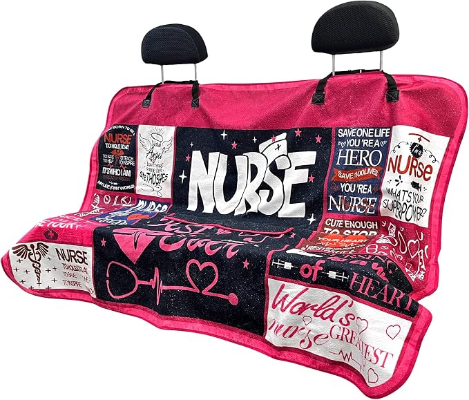 Waterproof Back Seat Cover for Dogs and Kids, Car Seat Protector Under Baby Car Seat, Child and Dog Car Seat Cover Blanket for Rear Bench(Nurse Gift, Rear Bench Seat Towel) by Hirritale