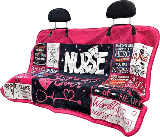 Waterproof Back Seat Cover for Dogs and Kids, Car Seat Protector Under Baby Car Seat, Child and Dog Car Seat Cover Blanket for Rear Bench(Nurse Gift, Rear Bench Seat Towel) by Hirritale