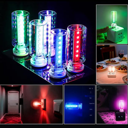 2PCS 13 in 1 USB Car Light, Ambient Lighting for Auto Bedroom Decoration | Plug in USB Interior Car Lights, Touch Control Mini Glass Bottle Night Lamp with 13 Modes & 7 Colors, Mini LED Night Light - Image 6