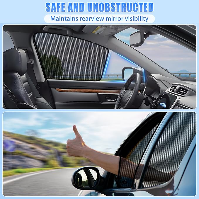ZATOOTO Car Window Shades for Ford Explorer 2020-2024,Breathable&Visibility | Anti-glare, Fresh Air, Insulate Heat and UV, Metal Frame Fit, Car Privacy Curtains, Sleep Camping Breastfeed - Image 2