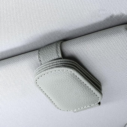 2 Pack Sunglass Holder for Car Magnetic Leather Sunglass Clip Universal Eyeglass Holder Car Visor Accessories Gray - Image 4