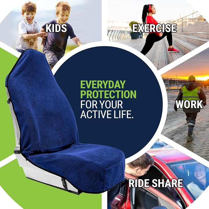 Season Guard Waterproof Towel Seat Cover, Universal Fit Non-Slip Font Cover - Image 3