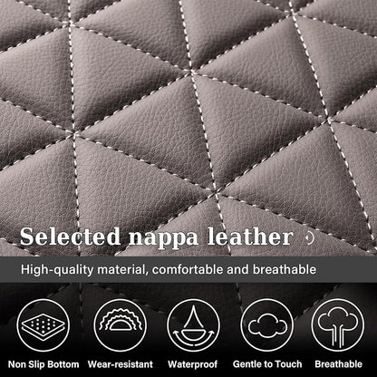 Coverado Dodge Ram Seat Covers Full Set, Waterproof Ram 1500 Seat Cover Compatible with 2002-2026 Dodge RAM 1500 2500 3500 Crew Quad Cab with Curved Bench, Coffee - Image 6