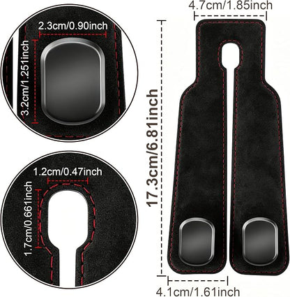 SUKIPIN Car Hooks, Car Seat Headrest Hooks for Purses and Bags 4-Pack Black | Car Accessories for Women, Solid Durable Construction, Quick Tool-free Mounting, Universal Fit for Most Vehicle Headrests - Image 2