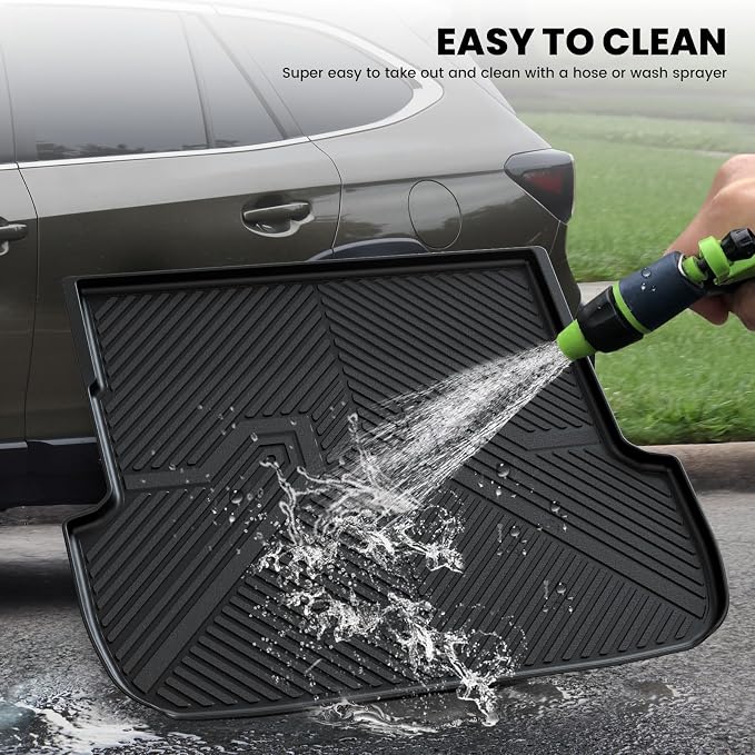 LASFIT Cargo Mat for Subaru Outback 2020-2025 | All Weather Custom Fit Anti-Slip Pet Friendly Easy Clean TPE Trunk Mat Cargo Tray Liner Accessories, Black - Image 7