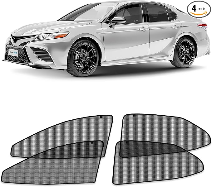CLIM ART Magnetic Car Window Shades for Toyota Camry 2018-2024 – Custom-Fit Sun Blocker Curtains, Side Window Covers, Essential Car Accessories for Camping, Baby, and Privacy Protection - MS0234 by CLIMART