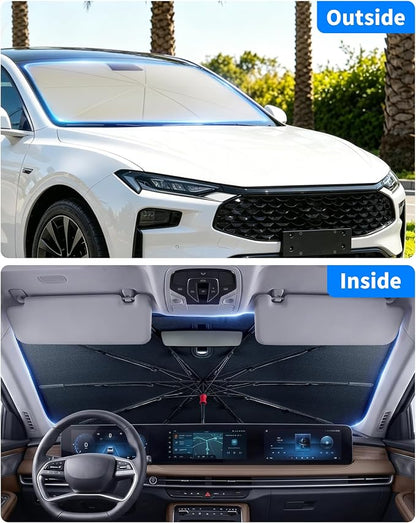 Windshield Sun Shade Umbrella | 53" L x 29" W,car window shades,windshield umbrella,umbrella sunshade for car windshield,windshield sun shade - Image 5