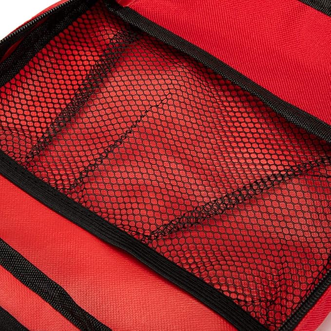 Red First Aid Bag Empty Travel Rescue Pouch First Responder Storage Medicine Emergency Bag for Car Home Office Kitchen Sport Outdoors (Red) - Image 7