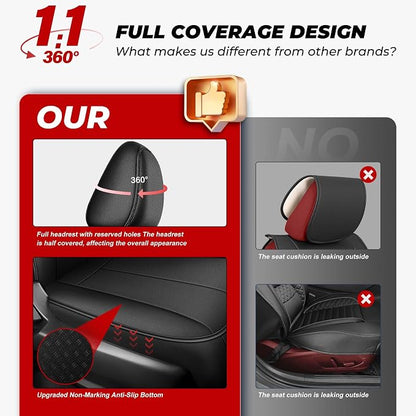 TTX LIGHTING Custom Fit Seat Covers for Subaru Forester 2009-2013 | All-Season Interior Protection with Original Seat Pattern Waterproof Faux Leather Full Set Airbag Compatible - Image 6