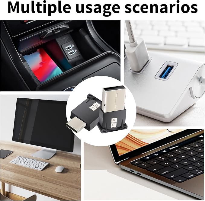 BFXM 2PCS Mini USB Car Light, 5V USB Light for Car, 8 Switchable Colors | Car Lights Interior, USB LED Light, Fit for Car, Laptop Keyboard, Home Office, Plug-and-Play USB Port - Image 7