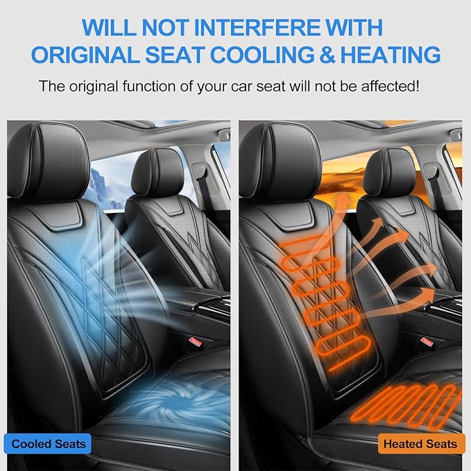 for Subaru Legacy 2008-2026 Car Seat Covers, Full Set, Black | Luxury Full Coverage Leather Seat Protectors, Waterproof Breathable, Non-Slip, Easy to Install, Airbag Compatible, All-Season - Image 8