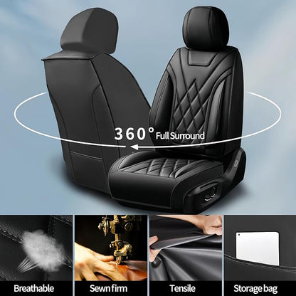 for Toyota Corolla Cross 2022-2026 Car Seat Covers, Full Set, Black | Premium Leather Full Coverage Seat Protectors – All-Season, Waterproof, Breathable, Cushioned Comfort & Airbag Compatible - Image 3