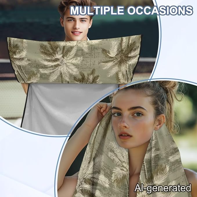 1 Piece Car Towel Seat Cover Palm Tree Front Seat Towel Cover Breathable Soft Cars Accessories with Storage Bag for Cars, SUVs, and Trucks - Image 5