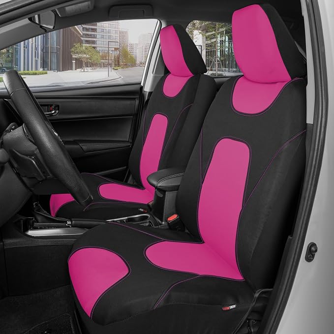 Motor Trend AquaShield Waterproof Front Seat Covers, Pink Seat Covers for Cars – Neoprene Front Car Seats Cover, SUV Seat Covers Protector - Car Interior Cover for Auto, Trucks, & Dog Owners - Image 3