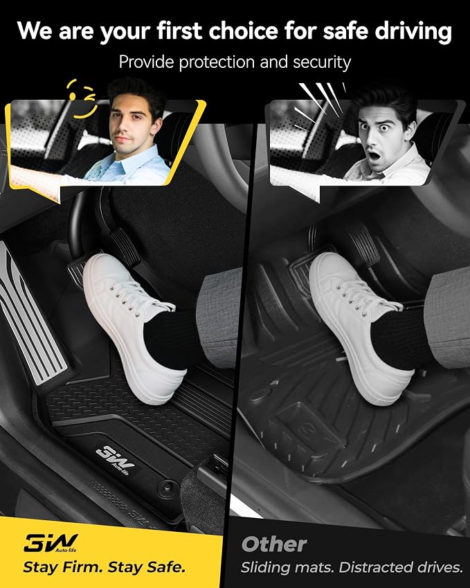 3W Tesla New Model Y Juniper 2025 2026 Floor Mats, Not for Standard | 9PCS, Cargo Liners, Trunk Mats, Seat Back Protector, All Weather Customer Fit Vigormold™ TPE, Model Y Juniper Accessories - Image 9