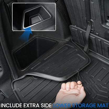 Cargo Mat for Dodge Durango 2016-2026 6/7 Seats Accessories | Cargo Liner & Rear Seat Back Protector, All Weather TPE, Non Slip & Odorless & Scratch Proof, Quick Clean - Image 4