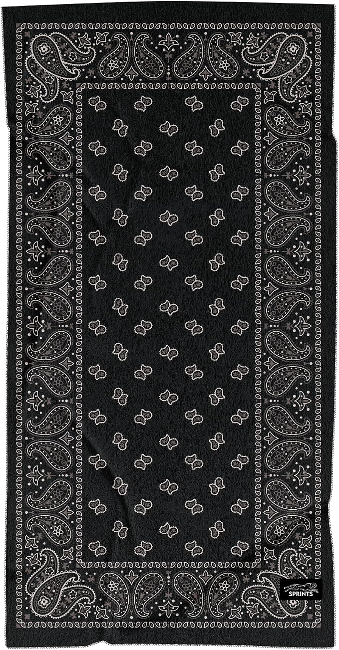 Sprints Athletic Running Towel, Full-Sized, Car Seat Cover - Performance Microfiber (Paisley Probs) - Image 5