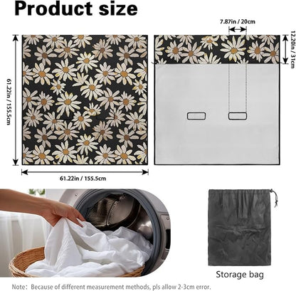 Daisy Print Car Back Seat Cover Waterproof Automotive Seat Cushions Universal Fit Rear Bench Towel Seat Covers with Non-Slip Backing for SUV, Sedan, Van - Image 7