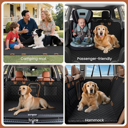 A-Pce 600D Heavy Duty Dog Car Seat Cover for Back Seat, 2026 Upgraded | Hard Bottom Back Seat Extender for Pets- Holds 600lbs, Waterproof Scratch Proof Nonslip Dog Hammock for Cars Trucks and SUVs - Image 7