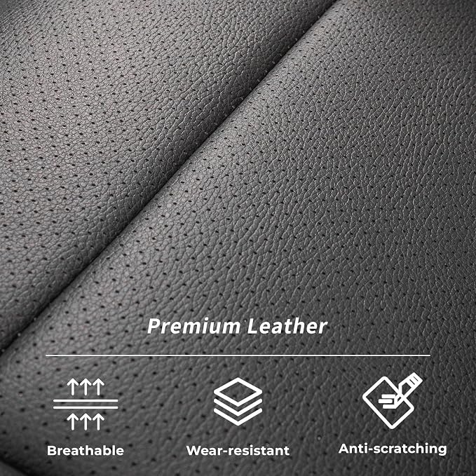 coverdream Custom Seat Covers for 2017-2022 Honda CR-V,Premium Faux Leather Car Seat Cover Set,Full Set Waterproof SUV Seat Protector,Armrest Covers Included (Black/Gray) - Image 6