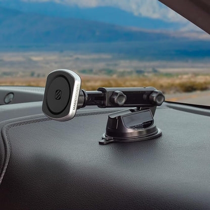 Scosche MP2WDEX2-XTSP MagicMount Pro2 Magnetic Car Phone Holder Extendo Telescoping Windshield or Dashboard Mount with Suction Cup Compatible with MagSafe, iPhones, Galaxy, Pixel & All Smartphones - Image 2