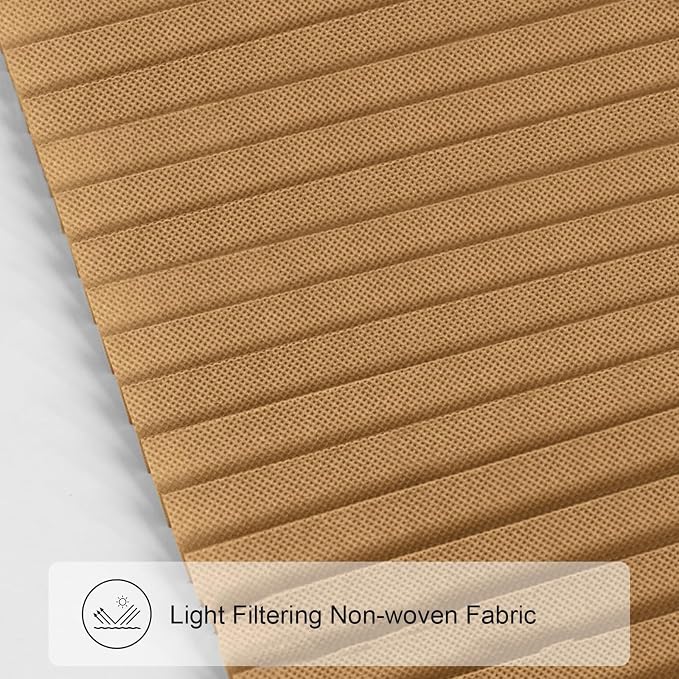 Window Blinds Cordless No Drill Cut to Size Clip On Stick On Self Adhesive Temporary Blinds Pleated Paper Blinds for Windows Doors Shades for Home Nursery Bedroom Kitchen Bathroom | Non-Woven, Light Filtering, Easy Install, Self Adhesive, Pleated Windo... - Image 7