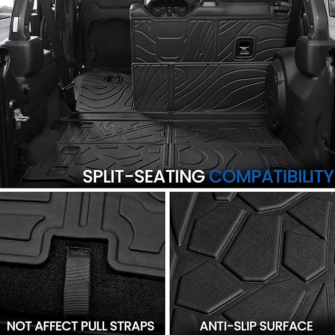 Cargo Mat for Jeep Wrangler JL Unlimited 2018-2026 Accessories | Not fit JK/4XE, Cargo Liner & Rear Seat Back Protector, All Weather TPE, Non Slip & Odorless & Scratch Proof, Quick Clean - Image 4