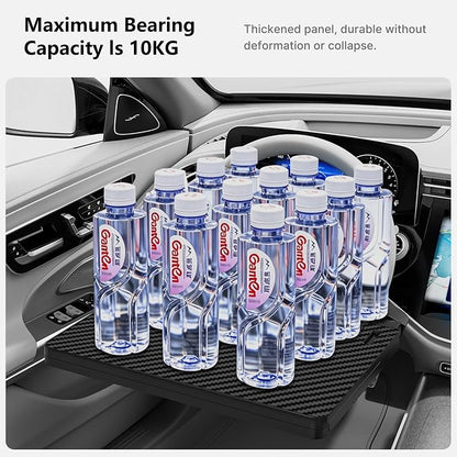 Steering Wheel Tray, Car Food Tray, Adjustable Car Laptop Desk ﻿ | Car Desk with Phone Slot and Storage Drawers, Portable ABS Table with Anti-Slip Pads, Fits Most Steering Wheels - Image 6