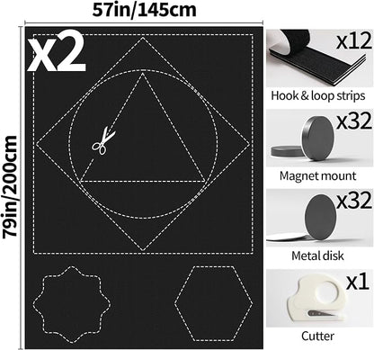 BKSAI 100% Blackout Window Cover, Portable Magnetic Black Out Curtains for Window, Black Out Shades No Drill Cuttable Blackout Blinds for Bedroom, RV, Nursery, Media Room, 79x57 inch, 2Pack - Image 6
